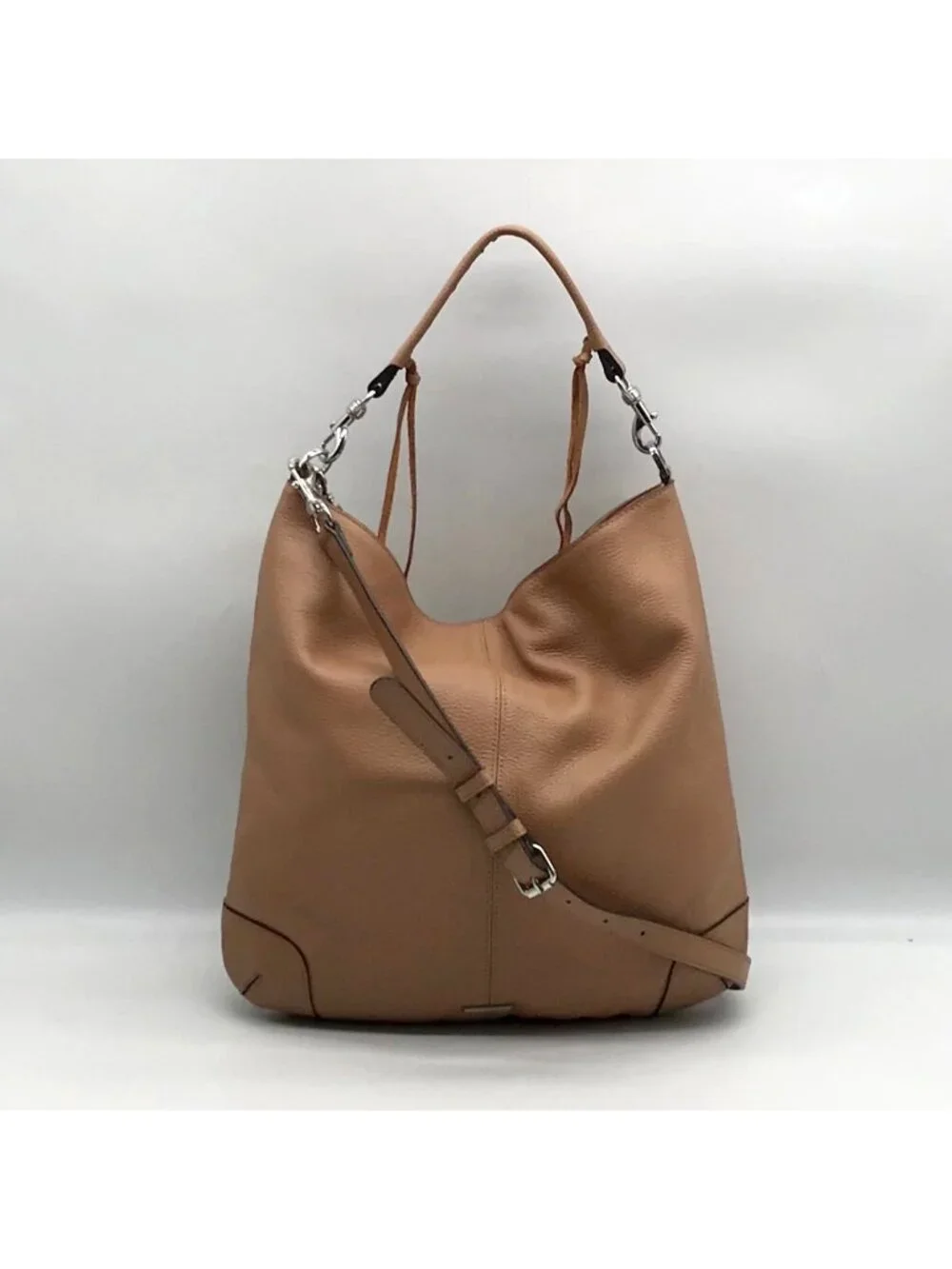 Rebecca Minkoff Tan Pebbled Leather Slim Regan Hobo Bag